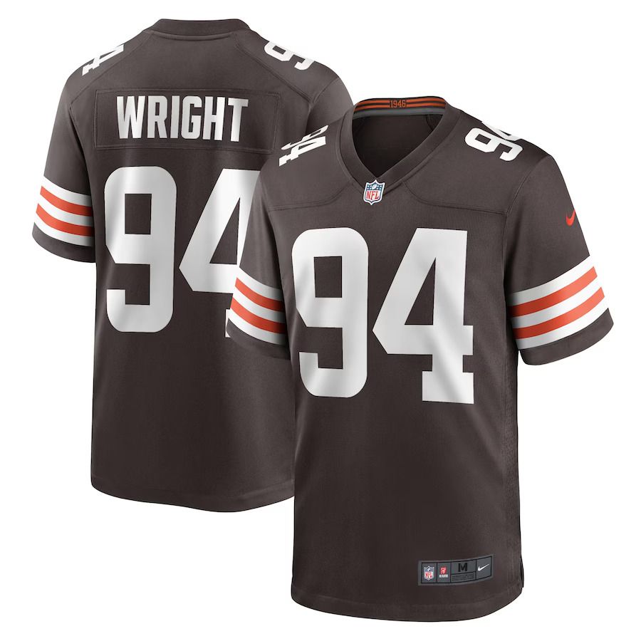 Men Cleveland Browns 94 Alex Wright Nike Brown Game Player NFL Jersey